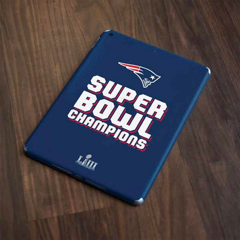 NFL Patriots Super Bowl LIII Champions Apple iPad Skin