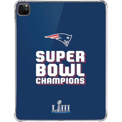 NFL Patriots Super Bowl LIII Champions iPad Pro 11in (2024) Clear Case