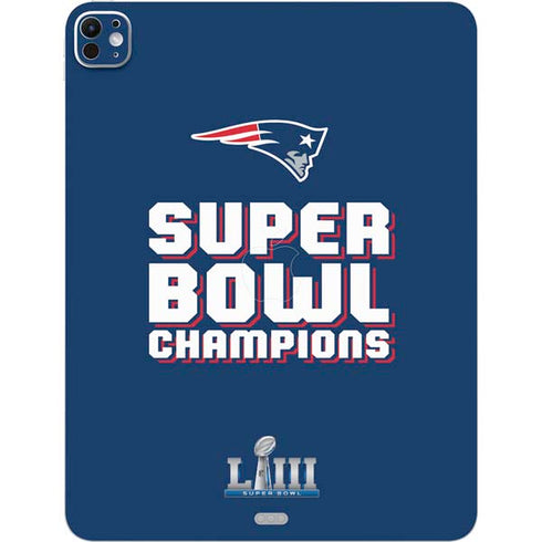 NFL Patriots Super Bowl LIII Champions iPad Pro 13in M4 (2024) Skin