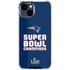 NFL Patriots Super Bowl LIII Champions iPhone 15 Clear Case