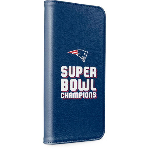 NFL Patriots Super Bowl LIII Champions iPhone 15 Plus Folio Case