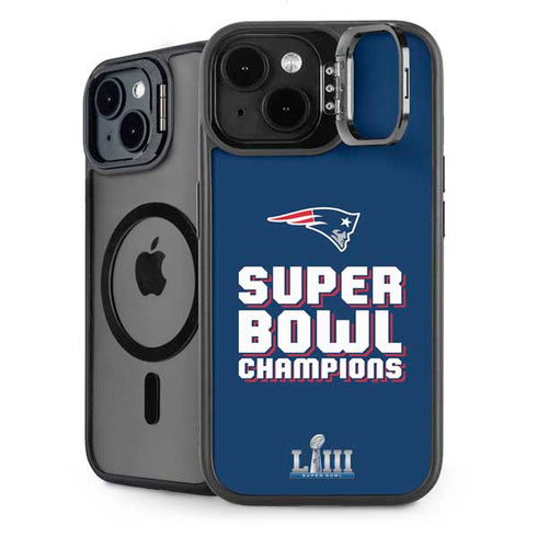 NFL Patriots Super Bowl LIII Champions iPhone 15 Plus Kickstand Case