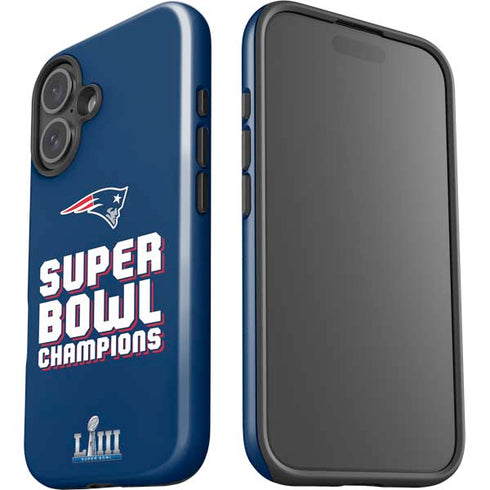 NFL Patriots Super Bowl LIII Champions iPhone 16 Impact Case