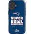 NFL Patriots Super Bowl LIII Champions iPhone 16 Plus Impact Case
