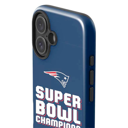 NFL Patriots Super Bowl LIII Champions iPhone 16 Plus Impact Case