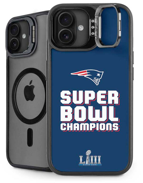 NFL Patriots Super Bowl LIII Champions iPhone 16 Plus Kickstand Case