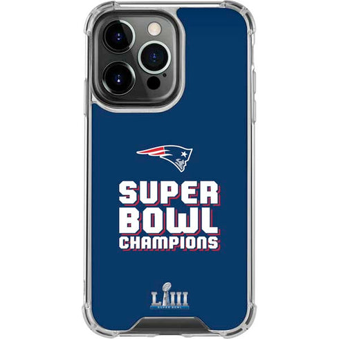 NFL Patriots Super Bowl LIII Champions iPhone 16 Pro Clear Case