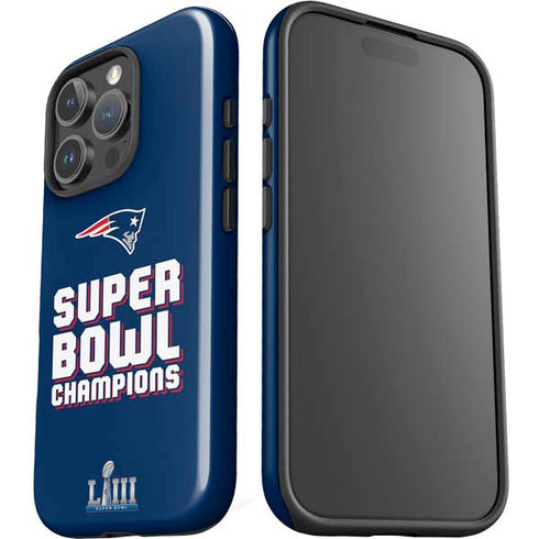 NFL Patriots Super Bowl LIII Champions iPhone 16 Pro Impact Case