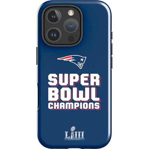 NFL Patriots Super Bowl LIII Champions iPhone 16 Pro Max Impact Case