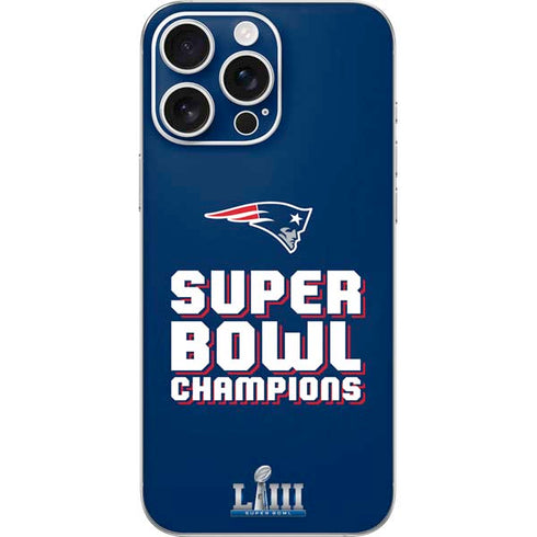 NFL Patriots Super Bowl LIII Champions iPhone 16 Pro Max Skin