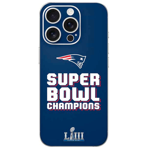 NFL Patriots Super Bowl LIII Champions iPhone 16 Pro Skin