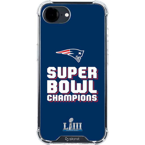 NFL Patriots Super Bowl LIII Champions iPhone 16e Clear Case