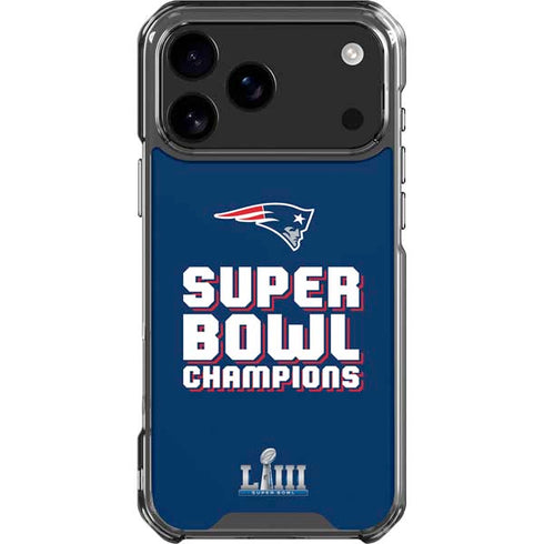 NFL Patriots Super Bowl LIII Champions iPhone 18 Pro Max Clear Case
