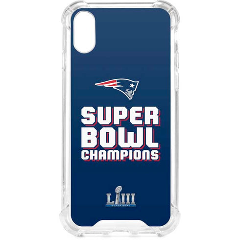 NFL Patriots Super Bowl LIII Champions iPhone XS Clear Case