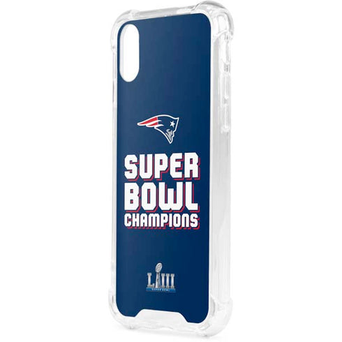 NFL Patriots Super Bowl LIII Champions iPhone XS Clear Case