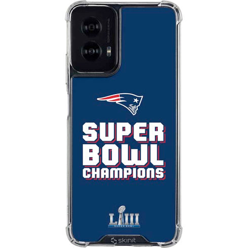 NFL Patriots Super Bowl LIII Champions Moto G Power 5G (2024) Clear Case