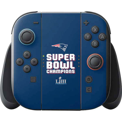 NFL Patriots Super Bowl LIII Champions Nintendo Switch 2 (2025) with Joy-Con Skin