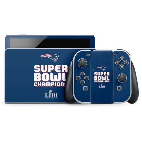 NFL Patriots Super Bowl LIII Champions Nintendo Skins