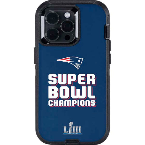NFL Patriots Super Bowl LIII Champions Otterbox Defender iPhone Skin