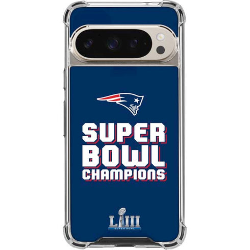 NFL Patriots Super Bowl LIII Champions Pixel 9 Pro XL Clear Case