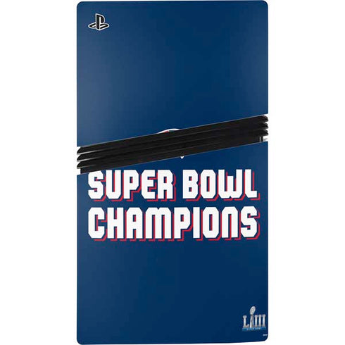NFL Patriots Super Bowl LIII Champions PS5 Pro Console Skin