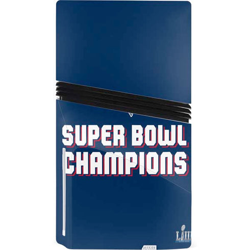 NFL Patriots Super Bowl LIII Champions PS5 Pro Disk Console Skin