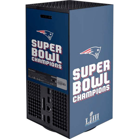 NFL Patriots Super Bowl LIII Champions XBox Series X Digital Edition Console Skin