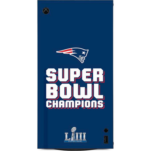 NFL Patriots Super Bowl LIII Champions XBox Series X Digital Edition Console Skin