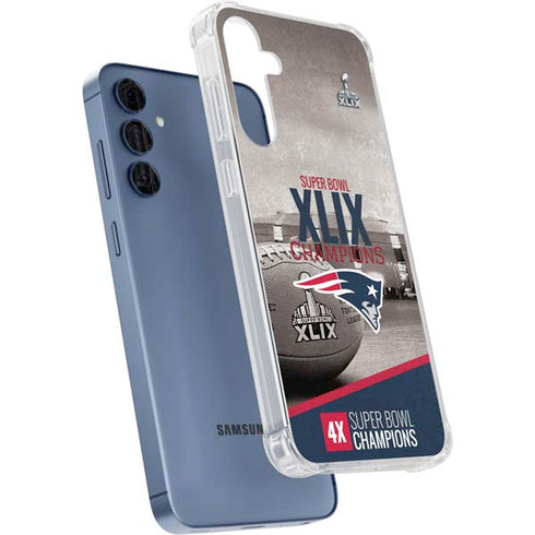 NFL Patriots Super Bowl XLIX Champs Galaxy A35 5G Clear Case