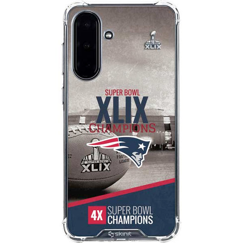 NFL Patriots Super Bowl XLIX Champs Galaxy A36 5G Clear Case