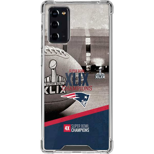 NFL Patriots Super Bowl XLIX Champs Galaxy Note20 5G Clear Case