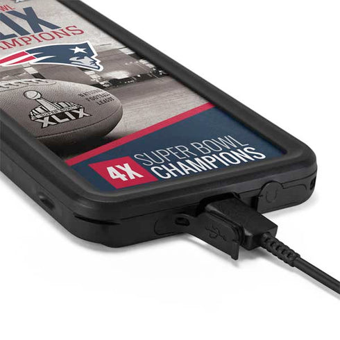 NFL Patriots Super Bowl XLIX Champs Galaxy S20 Plus Waterproof Case