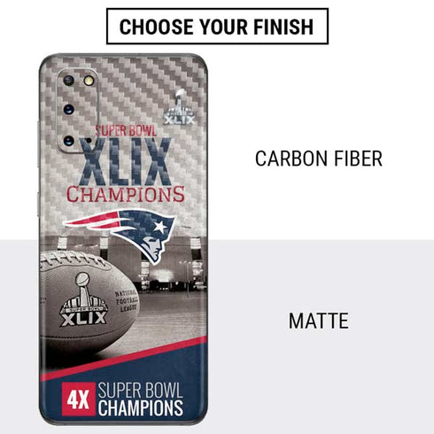 NFL Patriots Super Bowl XLIX Champs Galaxy S20 Skin