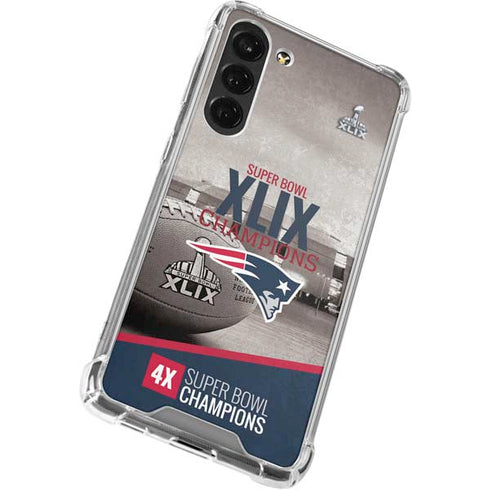 NFL Patriots Super Bowl XLIX Champs Galaxy S24 FE Clear Case