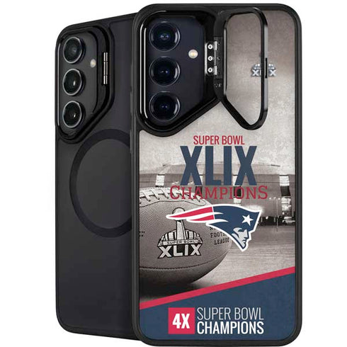 NFL Patriots Super Bowl XLIX Champs Galaxy S24 FE Kickstand Case