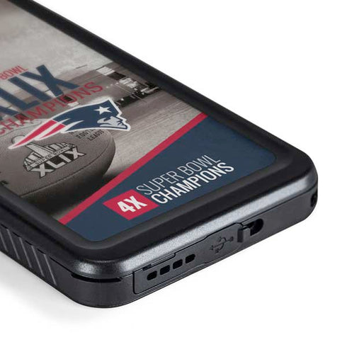 NFL Patriots Super Bowl XLIX Champs Galaxy S24 Plus Waterproof Case