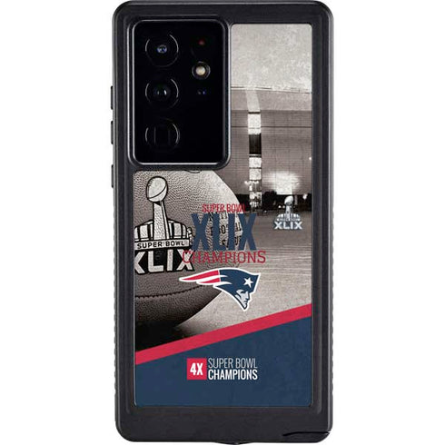 NFL Patriots Super Bowl XLIX Champs Galaxy S24 Ultra Waterproof Case
