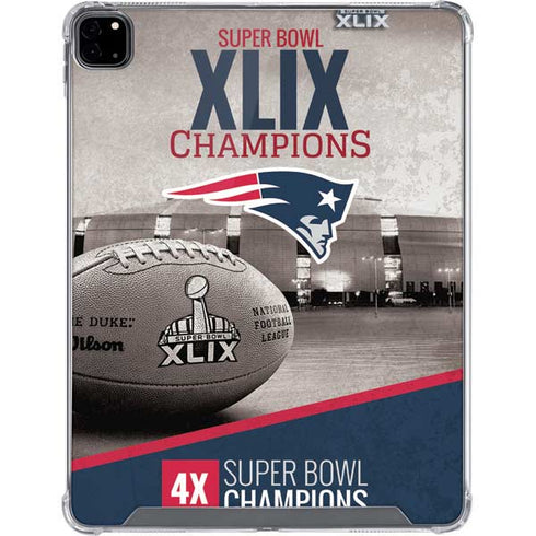 NFL Patriots Super Bowl XLIX Champs iPad Pro 12.9in (2020) Clear Case