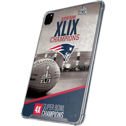 NFL Patriots Super Bowl XLIX Champs iPad Pro 12.9in (2020) Clear Case