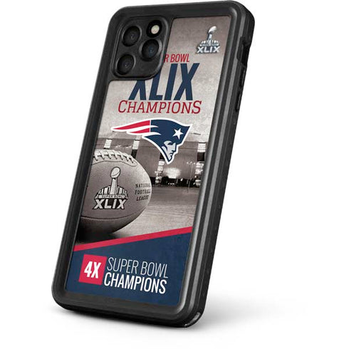NFL Patriots Super Bowl XLIX Champs iPhone 11 Pro Waterproof Case