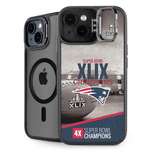 NFL Patriots Super Bowl XLIX Champs iPhone 14 Plus Kickstand Case
