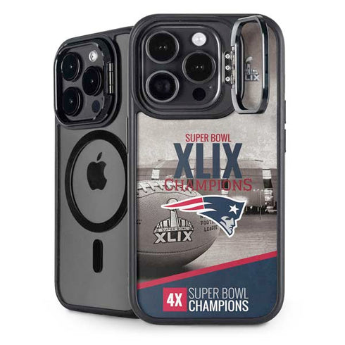 NFL Patriots Super Bowl XLIX Champs iPhone 14 Pro Max Kickstand Case