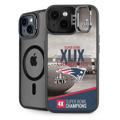 NFL Patriots Super Bowl XLIX Champs iPhone 15 Kickstand Case