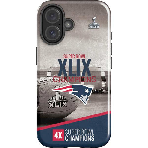 NFL Patriots Super Bowl XLIX Champs iPhone 16 Impact Case