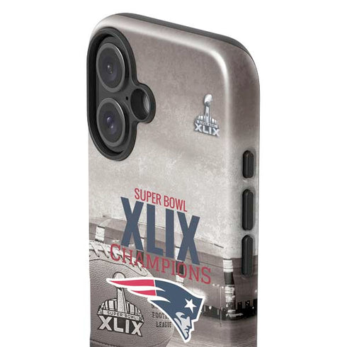 NFL Patriots Super Bowl XLIX Champs iPhone 16 Plus Impact Case