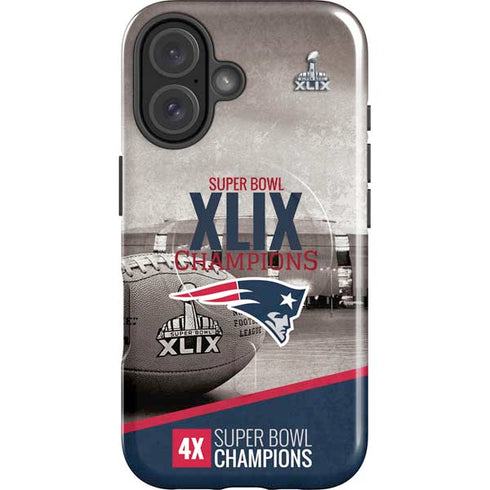 NFL Patriots Super Bowl XLIX Champs iPhone 16 Plus Magsafe Impact Case