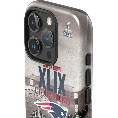 NFL Patriots Super Bowl XLIX Champs iPhone 16 Pro Max Impact Case