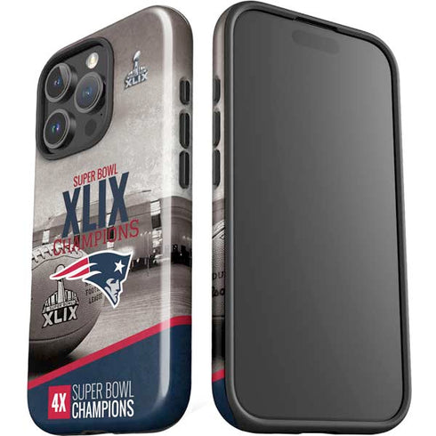 NFL Patriots Super Bowl XLIX Champs iPhone 16 Pro Max Impact Case