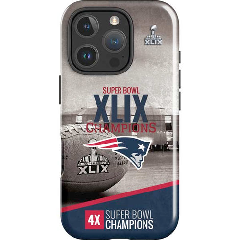 NFL Patriots Super Bowl XLIX Champs iPhone 16 Pro Max Magsafe Impact Case