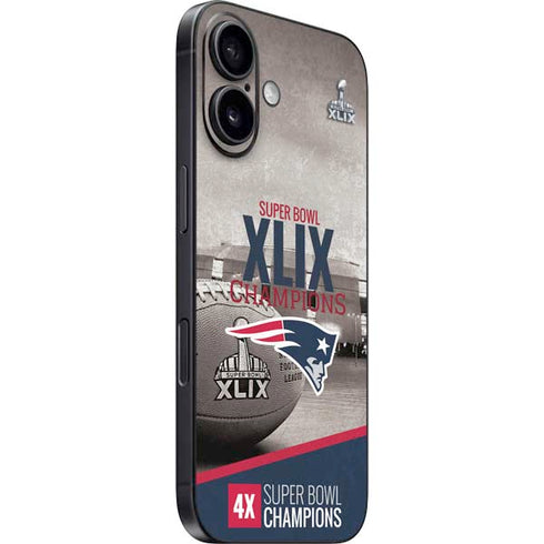 NFL Patriots Super Bowl XLIX Champs iPhone 16 Skin